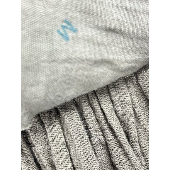 Loup Charmant Green Cotton Gauze Shift Dress Belt Distressed Hem Sz M Pockets - Picture 6 of 8